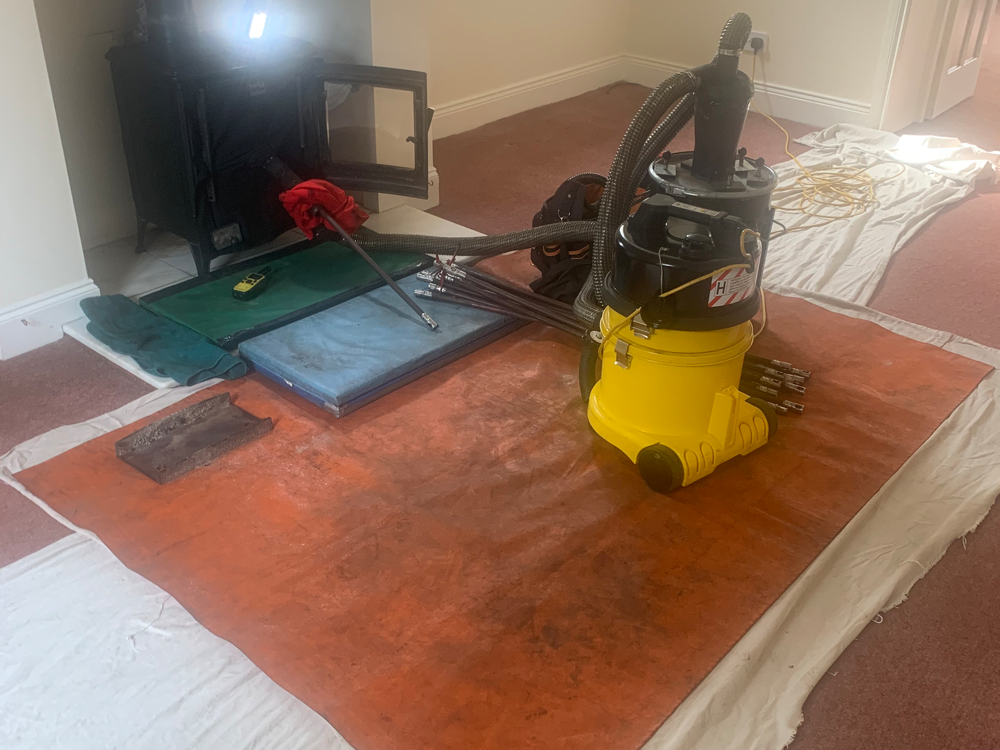 Plastic sheeting covering cotton for extra protection